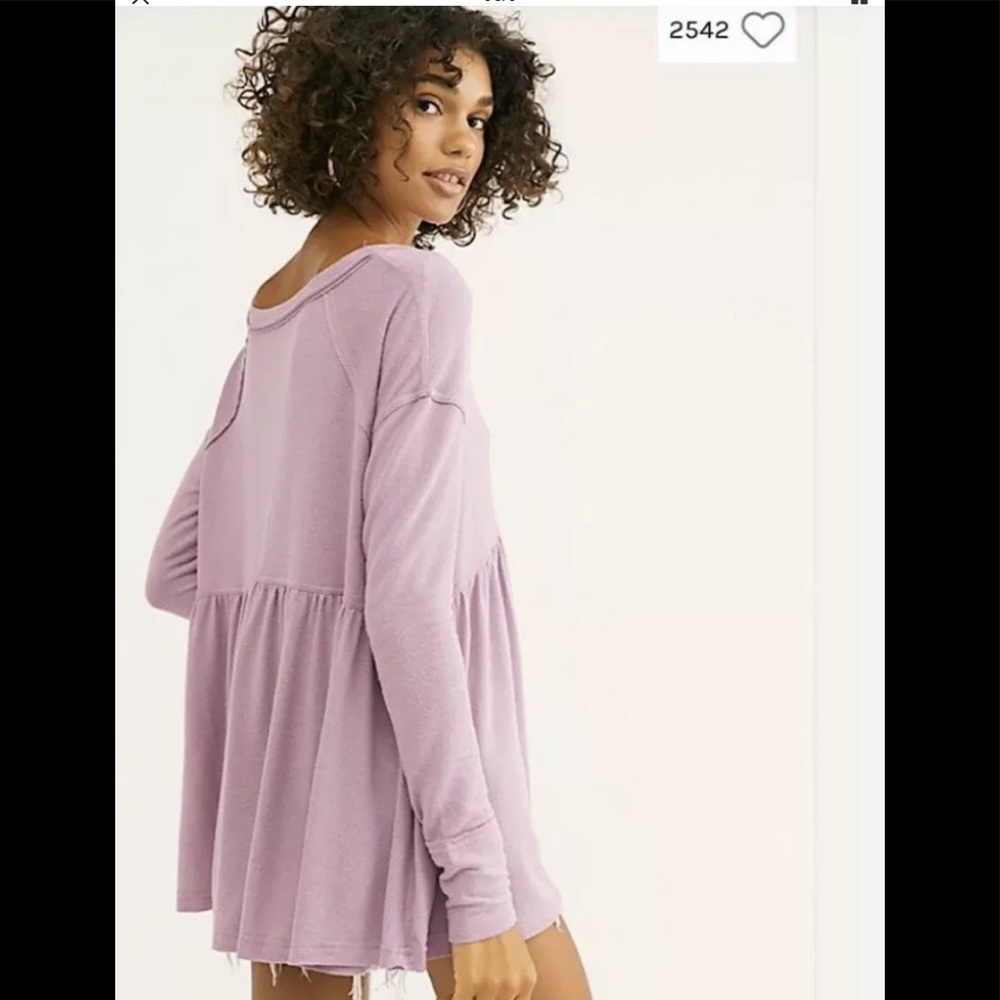 NWT FREE PEOPLE Forever Your Girl Babydoll Tee - Picture 2 of 8